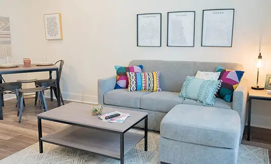 furnished living space