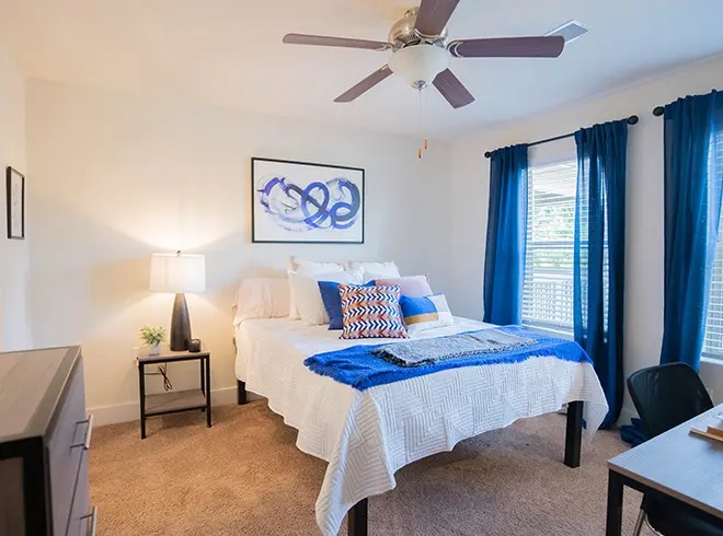 furnished bedroom