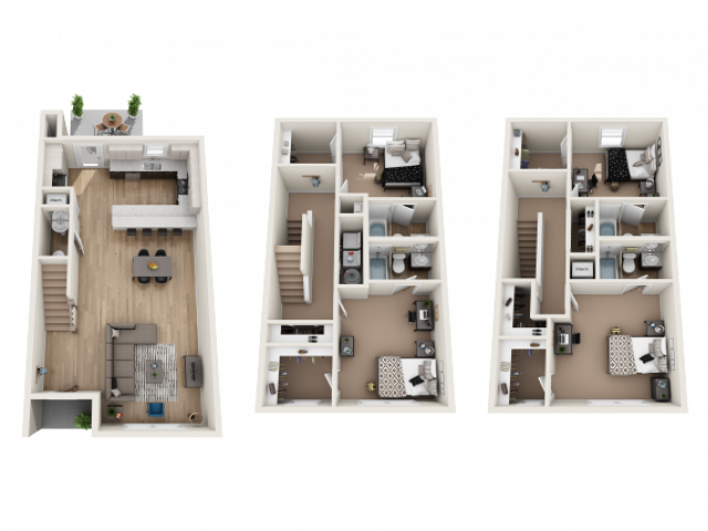 4x4.5 - Cloverhurst Furnished Floor plan