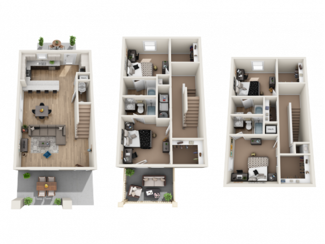 4x4.5 - Stafford Furnished Floor plan