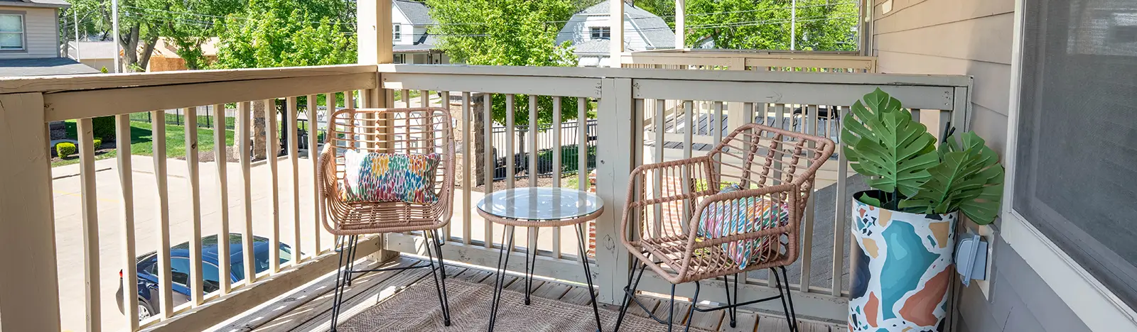 Porch with chairs